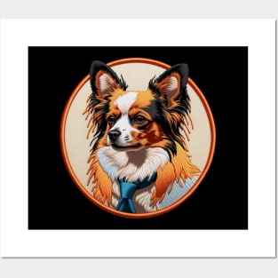 Business Papillon Embroidered Patch Posters and Art